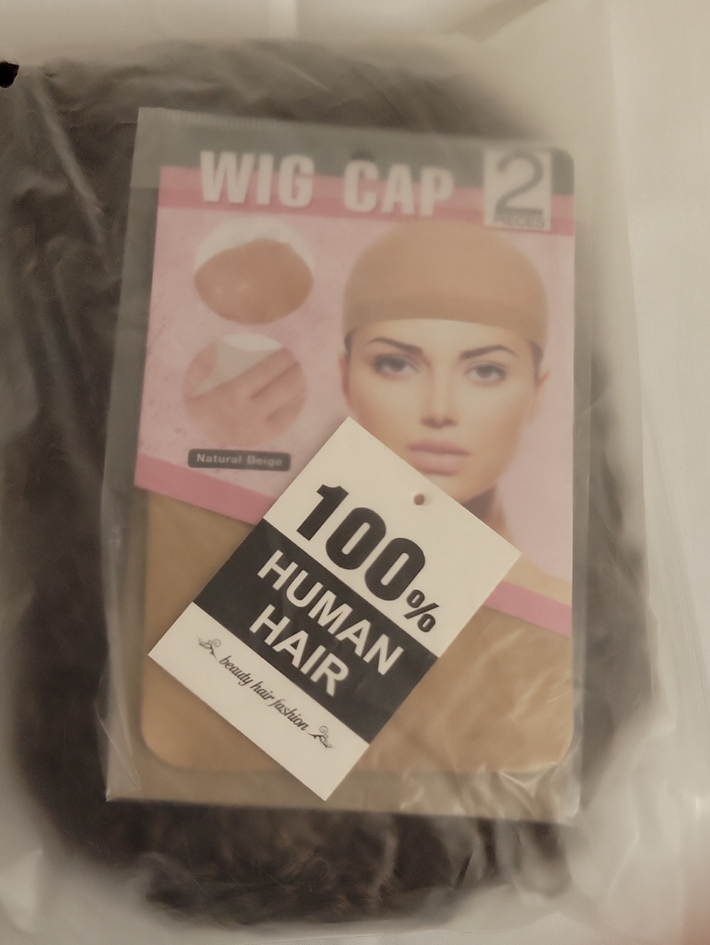 Natural Beige Wig Cap - Stretchable Comfort for Secure Wear